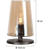 Steinhauer Tafellamp Ancilla, bruin / roest, Woon-/ Eetkamer, metaal, Tafellamp