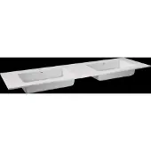 Storke Bilia dubbele wastafel glanzend composiet marmer 170 x 52 cm