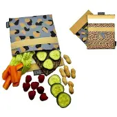 OEM Milieuvriendelijke, herbruikbare snack- en lunchboxen met luipaardprint (2-pack)