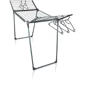 Leifheit droogrek Pegasus 200 Solid zwart - 20m drooglengte - incl. houders klein wasgoed en 5 hangers