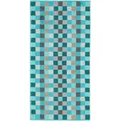 Cawö Douchelaken Unique Karo Turquoise