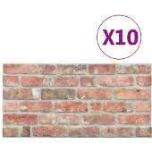 vidaXL Wandpanelen 10 st 100 x 50 cm Rood EPS-schuim