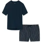 Schiesser Pyjama 'Organic Cotton' blauw