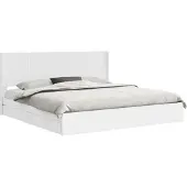 vidaXL Bedframe met opbergruimte en hoofdbord Wit 180 x 200 cm