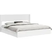 vidaXL Bedframe met opbergruimte en hoofdbord Wit 180 x 200 cm