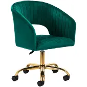 4rico Manicure Stoel Draaistoel Groen Verstelbare Zithoogte Comfort