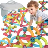 Woopie Magnetische Educatieve Bouwstenen 52 St.