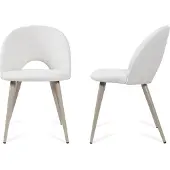 En.casa Eetkamerstoelen 'Karijoki', set van 2, gestoffeerde stoelen, met stoffen bekleding en metalen poten, afmetingen 77 x 50 x 55 cm, beige