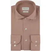 Profuomo Overhemd 100% Linnen Slim Fit Cutaway D. Pink 41