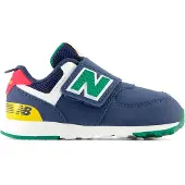 New Balance Kids Sneakers 574 met klittenband marineblauw (23.5), Plat, Casual, kinderkleding NW574V2