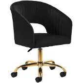 4rico Draaistoel QS-OF212G Zwart Ergonomisch Verstelbaar