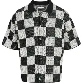 Jack & Jones Gebreid vest 'JCoathletico' zwart / offwhite