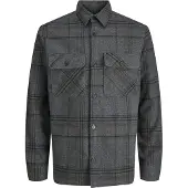 Jack & Jones Premium Overhemd 'JPRrayle' bruin / donkergrijs / zwart