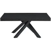 Vente-unique Set tafel CATONAV + 4 stoelen GULSUN - Zwart en beige