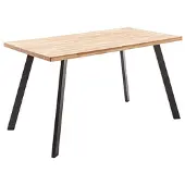 MCA Direkt Import ZEBALLOS eettafel 4-poots houten tafelblad