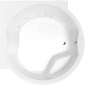 Polysan Royal Corner Whirlpoolbad, 173x173x49cm, Active Hydro, chroom