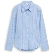 Tom Tailor Blouse marine / lichtblauw / wit