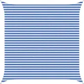 vidaXL Zonneschaduwzeil 4,5 x 4,5 m HDPE Vierkant Blauw en Wit
