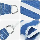 vidaXL Zonneschaduwzeil 2,5 x 3 m HDPE Rechthoekig Blauw en Wit