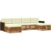 vidaXL Buiten bank set 6 st Massief Acacia Hout