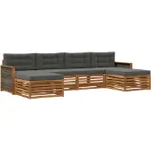 vidaXL Buiten bank set 6 st Massief Acacia Hout