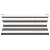 vidaXL Zonneschaduwzeil 2 x 5 m HDPE Rechthoekig Lichtgrijs en wit