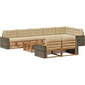vidaXL Buiten bank set 9 st