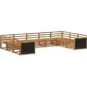 vidaXL Buiten bank set 9 st Naturel Massief Acacia Hout
