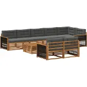 vidaXL Buiten bank set 9 st