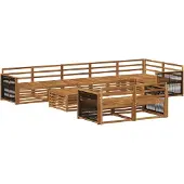 vidaXL Buiten bank set 9 st