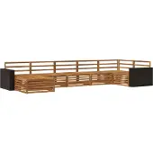 vidaXL Buiten bank set 7 st Naturel