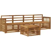 vidaXL Buiten bank set 5 st Naturel Massief Acacia Hout