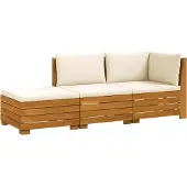 vidaXL 3 st Buiten bank set Massief Acacia Hout Bruin