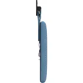 vidaXL Hangend hoofdbord Blauw Corduroy stof