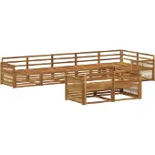 vidaXL Buiten bank set 8 st Naturel