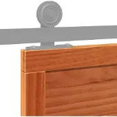 vidaXL Schuifdeur Wasbruin 80 x 208 cm Massief grenenhout