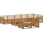 vidaXL Buiten bank set 9 st