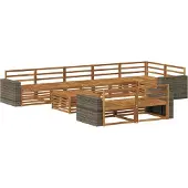 vidaXL Buiten bank set 9 st