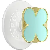 PopSockets , Smartphone PopGrip Premium Enamel Klaver Motief Stevige Bevestiging, Groen