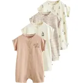 Next Rompertje/body ivoor / cappuccino / mokka / zwart