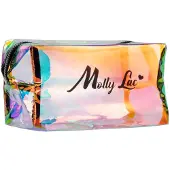 MollyLac - Holografische Transparante Toilettas - 1 Stuk - Goudkleurig