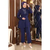 Turkishsouq Steen Detailed Met riem Pak Indigo