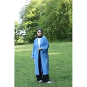 Turkishsouq Dames's Zak Met riem Lang Kimono Indigo