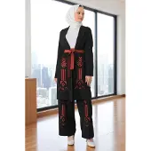 Turkishsouq Geborduurde Detailed Pak Zwart