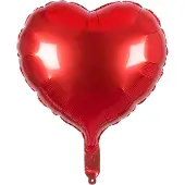 Boland - Folieballon Hart rood - Rood - Hartjes ballon