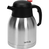 YATO YG-07013, 1,5 l Thermoskan Zwart, Roestvrijstaal, Polypropyleen (PP), Roestvrijstaal, Dagelijks gebruik