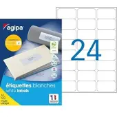 Agipa Universele Etiketten, 63,5 x 33,9 mm, wit