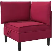 vidaXL Sofa met opslag Wijnrood Fluweel