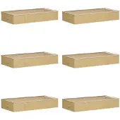 vidaXL Opbergdoos met transparant bovenraam 6 st Nonwoven stof 90 l