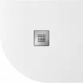 Gelco Mitia Kwadrant gekweekte marmeren douchebak 90x90cm, wit